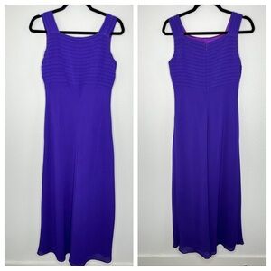 LINDISSIMA Vintage 80’s Maxi Gown Purple Blue Size 6